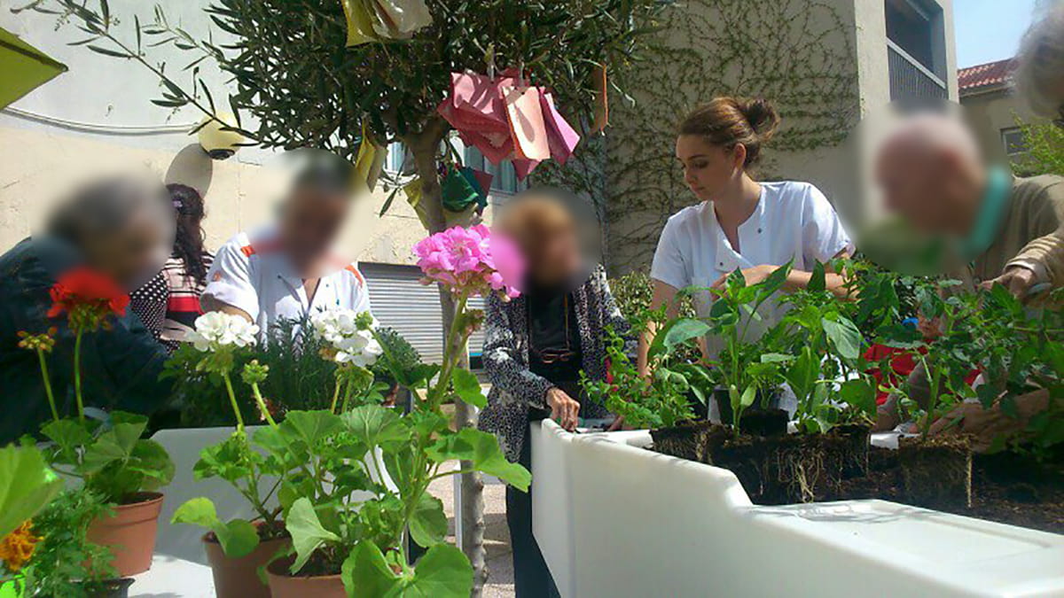 Jolies photos du jardin thérapeutique de Korian Périer de Marseille