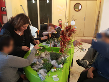 atelier de déco Noël jardinothérapie MAS St Jean de Malte 2015